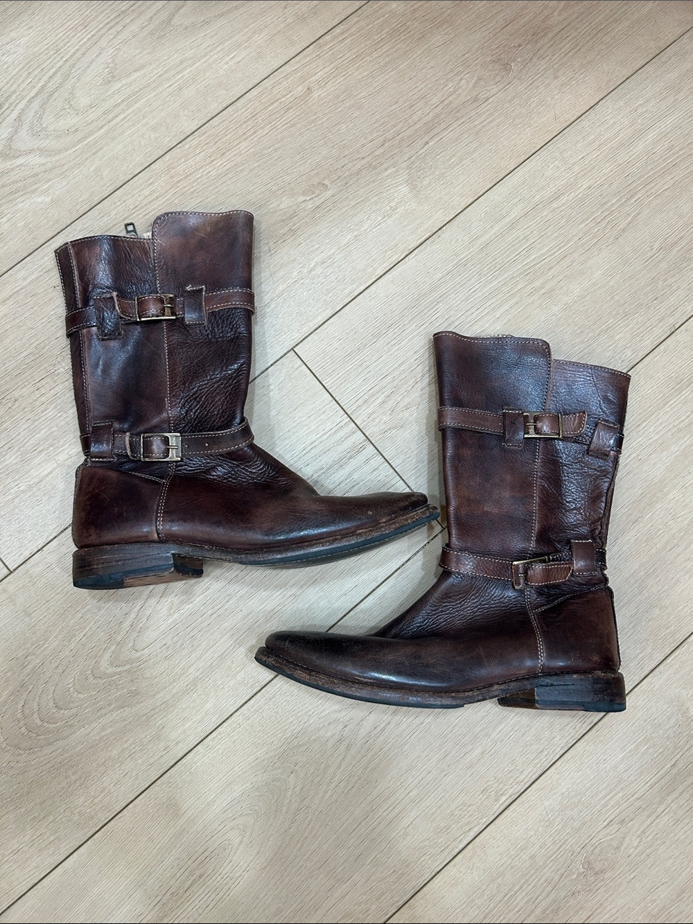 Bedstu Cobbler Series Brown Leather Boots Size 7.5